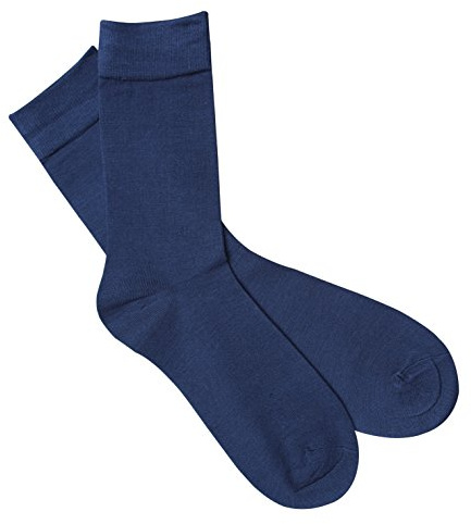 Jasmine Silk Men Pure Silk Evening Socks Thermal (Navy)