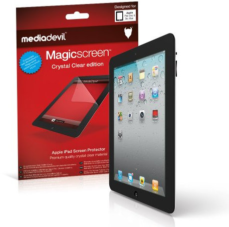 MediaDevil Screen Protector for iPad 2/3 / 4 (2nd / 3rd / 4th Gen., 2011-2012) - Crystal Clear Edition Film (2-Pack)