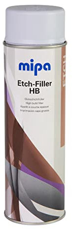 MIPA Etch-Filler HB Spray d'apprêt anti-corrosion 500 ml avec grande adhérence et pouvoir de remplissage pour fer et acier