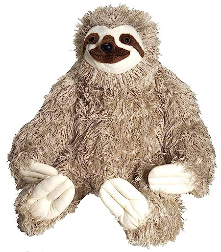 Wild Republic 15888 17379 Erezoso Con Tres Dedos Peluches Jumbo Plüsch Faultier, großes Kuscheltier, Plüschtier, Cuddlekins, 76 cm, 30