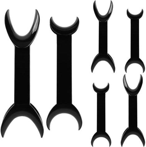 Healifty T-Form Dental Doppelkopf-Mund-Öffner Zahnaufhellung Dental Kieferorthopädische Werkzeug-Retraktor 8pcs (Schwarz)