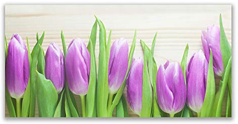 Tulup Acrylic Glass Print 120x60cm Wall Art - Wall Picture Plastic Acrylic Glass - Tulips Floral