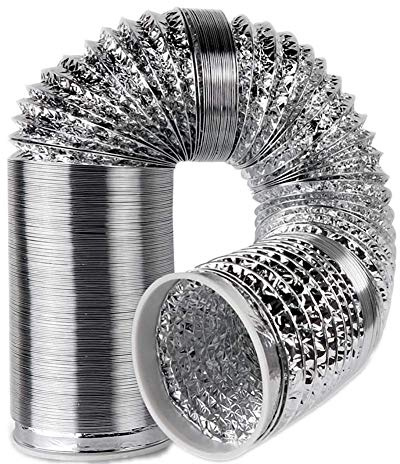 Molinter Abluftschlauch Aluflexrohr Aluminium Flexschlauch Lüftungsschlauch Aluminiumfolie Luftschlauch für Wäschetrockner Abzugshaube Rohrventilator Klimaanlagen 3m (Durchmesser: 170mm)