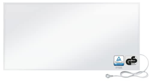 BR Bringer Infrarotheizung 1000 Watt - Infrarot Elektroheizung Energiesparend - 5 Jahre Garantie, TÜV GS - Deutsche Qualitätsmarke (weiß)