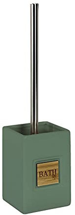 douceur d'intérieur, Brosse WC (10.4 x 10.4 x 41 cm) Cerawood Kaki, Céramique Finition Bambou
