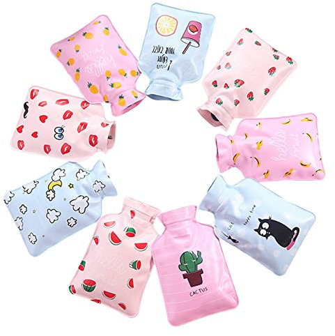 9 Bolsas Agua Caliente 0,2L, Bolsa de Agua Caliente Pequeña, Bolsas Agua Caliente Infantil, Bolsa de Agua Caliente para Cama, Hot Water Bottle para Baby Niños Mantener de Caliente Cama