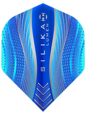 Harrows Dart Flight Silika Lumen Dart Flight Dartflight Set für Softdarts und Steeldarts (Nummer 2, Blau) | Für Softdarts und Steeldarts