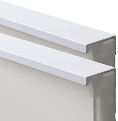 Unsichtbare Griffe Aluminiumlegierung Möbelgriffe Schrankgriffe Verdeckter Schubladengriff Fingerkantenzuggriff Kommode Kabinett Griffe Weiß 2 Stück (Overall length 1200mm)