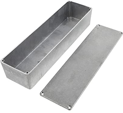 Supvox Aluminiumgehäuse für Gitarrenpedale Stomp Kasten Gehäuse aus Druckguss in Silber Praktische Ersatzbox für Gitarreneffektpedale mit Robustem Design