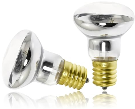 Kanlpeia Lava Lamp Bulb 2 Pack R39 E17 25W 120V Reflector Replacement