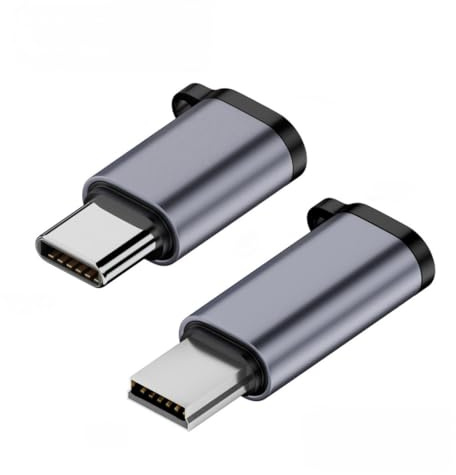chenyang 2 Pack USB 2.0 USB C/Mini USB Stecker auf Micro USB Buchse 480Mbit/s Datenübertragung 12W 5V 2,4A Ladekonverteradapter