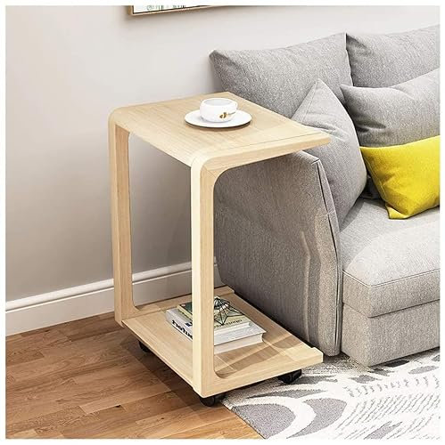 RAtsch Couchtisch, abnehmbares Sofa, Beistellschrank aus Massivholz, nordischer Ecktisch, Kleiner, runder Nachttisch (Farbe: C)