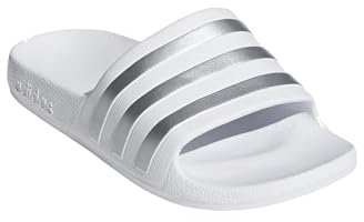adidas Aqua Adilette Badelatschen (white/silver, EU Schuhgrößensystem, Erwachsene, Numerisch, M, 38)