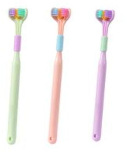 Cepillo de dientes de tres caras | 1/3/6 piezas en forma de V de 3 caras para niños | Cepillo de dientes autismo | Cepillo de dientes sensorial para autismos | Limpieza profunda de cada diente |