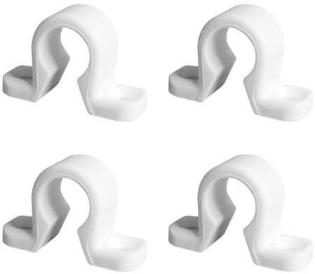 Lot de 4 Colliers d'Espagnolette - Composite Blanc - Lacets pour Tringle Barre de Volet Battant - Fabrication Française - Fermeture pour Volet Battant PVC Bois ou Aluminium
