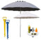 Maury's Kit Ombrellone da Spiaggia Super Resistente con 16 Stecche h 240 cm Inclinabile Punta Fora Sabbia Tutto in Colorazione Assortita Vai al Mare Senza Pensieri !