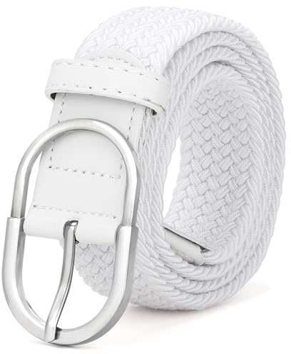 JasGood Unisex Geflochtener Stretchgürtel Elastischer Stoffgürtel Flechtgürtel Dehnbarer Gürtel für Damen und Herren
