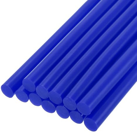 QUARKZMAN Barras de Pegamento Termofusible Mini para Pistola de Pegamento 0,27 Pulgadas x 4 Pulgadas Azul Brillante 12 Piezas