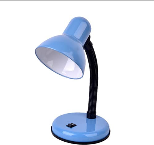 SSNCcNC Blau, Schreibtischlampe Retro Leselampe Einfache Modern Tischlampe, Kinder Büro Leselampe Retro Lesetischlampe Klassische Studierlampe Arbeitslampe Bürolampe Schlafzimmer E27