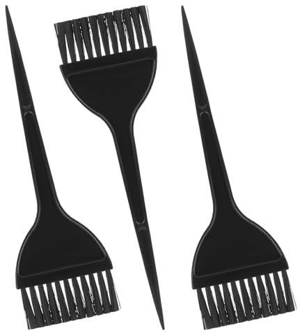Ymapinc 3 Stück Haarfärbepinsel Haarfarbe Pinsel Haare Färben Schwarz Pinsel Haar Färbemittel Bürsten für Friseursalon und Zuhause