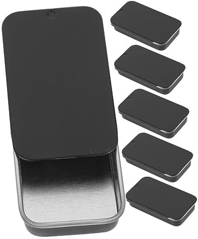 AUTSUPPL 6 Stück-pack Kleine Aufbewahrungsbox Aus Weißblech Mit Schiebedeckel Tragbare Bonbondose Für Kaugummi Und Tabletten Robuste Metallbox Kompakt Und Multifunktional