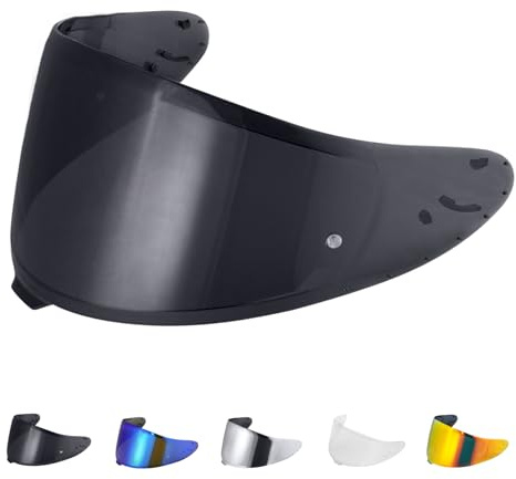 Visiere Casque Moto,Remplacement de Visière de Lentille de Casque de Bouclier de Vent de Moto pour Z8 NXR2 RF1400 RF-1400 CWR-F2 CWR-F2R X15 X-Fifteen X-SPR Pro (Noir)