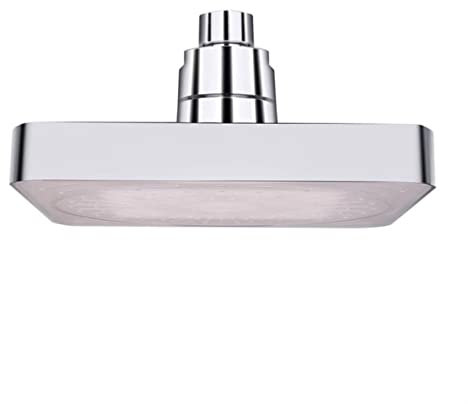 Colorful LED Square Rainfall Shower Head Spary Light Water Sprinkler Bathroom Wall Mounted Bathroom Tool Led Showerhead Showerheads