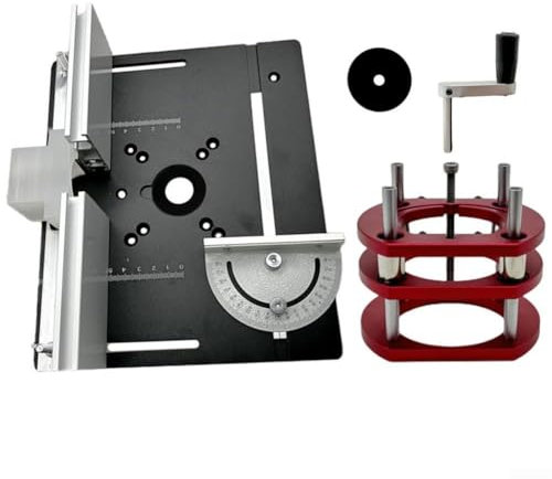 Placa de inserción para fresadora de madera eléctrica, placa de inserción para fresadora de madera eléctrica sin distorsión, con calibre de inglete, inserción de mesa de fresadora para recortadora d