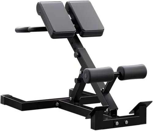 Hyperextension Römischer Stuhl, strapazierfähiger, verstellbarer Rücken- und Bauchmuskeltrainer für Beinstärke, mit 5 Höhenoptionen, 150 kg Kapazität, Heim-Fitnessgerät
