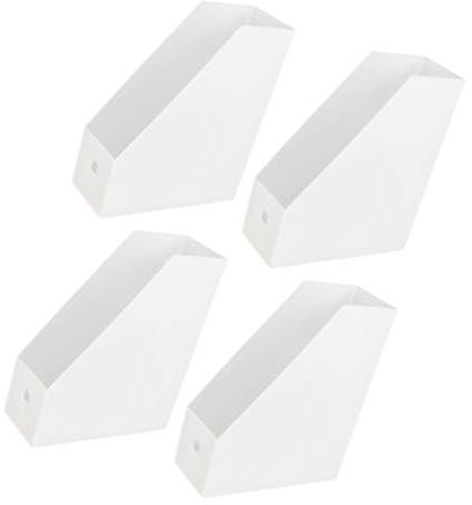 MOTHNUR 2 Stück Praktischer Kunststoff Stehsammler für Schreibtisch Eleganter Weißer Datei Organizer Langlebiger Büro Organizer für Dokumente für Büro Zuhause und Studium