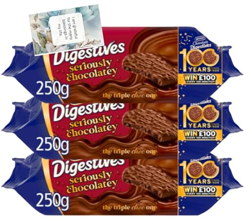 Biscuit Bundle With Triple Chocolate Digestive Biscuits 250g (3 Pack) – By Oerich Gift