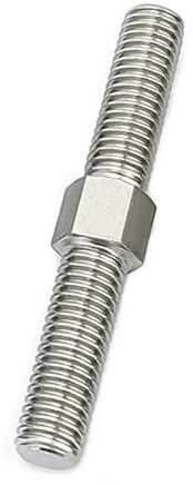 Perno prisionero de acero inoxidable con doble extremo roscado, 1-10 piezas M4-M16, barra cabeza 304, rosca izquierda y derecha, dientes delanteros traseros, pernos, varillas roscadas(1PCS,M4x50mm)