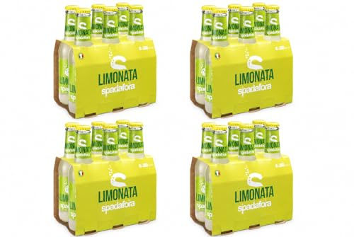 Limonata Frizzante Bibita Gassata al Limone 24 Bottiglie da 20cl Confezione 4x6 Aperitivo Analcolico Bevanda Fresca Dissetante