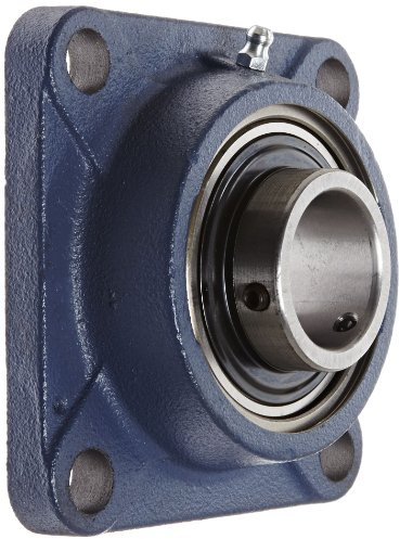 SKF fy-tf Series cuscinetto a sfera flangia unità bullone, 4 fori, vite di bloccaggio, Regreasable, contatto e Flinger sigilli, in ghisa, metrico, 35 millimeters, 1