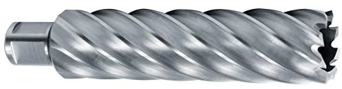 Ruko HSS Core Drill Bit with 3/4 inch Weldon Shank, CBN Ground, Bright Finish, 45.0 mm Diameter, 145.0 mm Length, R1082045