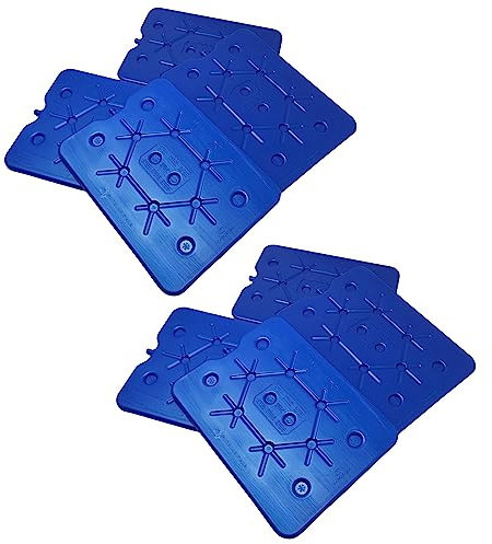 8er Set XXL Kühlakku 800 ml – Freezeboard 32 x 25 cm - Extra flaches Kühlelement für Kühlbox, Kühltasche & Eisbox - Kühlpad lebensmittelecht & wiederverwendbar - Kühlblock für Reisen & Camping