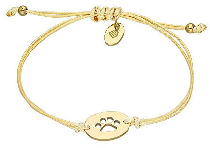 Max Palmer Armband mit Anhänger Pfote/TATZE - Hund | Ziehverschluss verstellbar | Partner Armschmuck in 7 Farben | Charm Bracelet | robuster Stoff