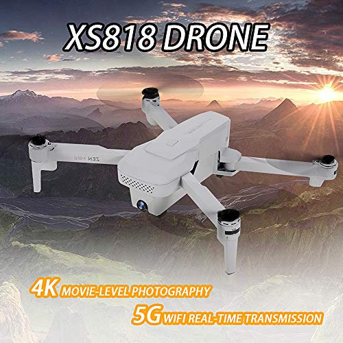 Extaum Drone RC, Xs818 Drone videocamera 4K Drone 5G WiFi Flusso Ottico Posizionamento GPS Traccia Altitudine di Volo Tieni Seguimi Foto di gesti Video Quadricottero RC