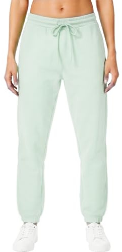 Light & Shade Jogging Femme Fleece – Pantalon Sweat avec Cordon, Coupe Ajustée Tapered et Poches, Jogger Confortable pour Gym Sport et Loungewear (Jade Brumeux, XL)