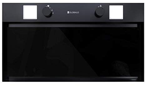 GLOBALO Campana extractora, Campana extractora empotrable, Ventilador plano, con iluminación, Ancho de instalación, Vidrio templado, SPEDTERO 60.2 Black, Negro [Clase de eficiencia energética B]