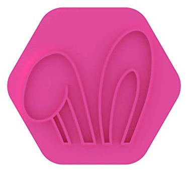 LissieLou Mini-Keksstempel mit Schlapphasenohren, Oster-Zuckerguss, Fondant-Prägung, Hellrosa