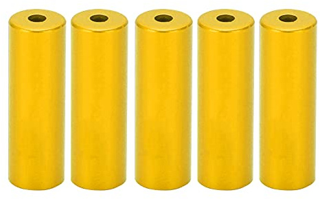 RiToEasysports 5 Stück Fahrrad Schaltzugkappen,Aluminiumlegierung Schaltzug Endkappen 4mm Kabel Schaltzug Kappen Zubehör(Gold)