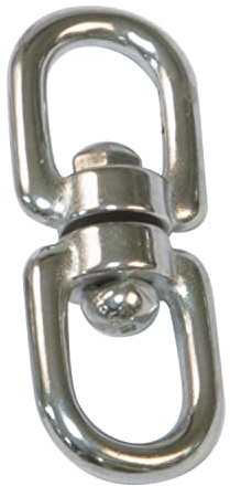 Amig - Drehbarer Ring aus Edelstahl | Modell 30140 |Ø 3,8 x 50 mm | Doppelter Ringanker |Verbindet sich mit Schäkeln und Karabinern | Verhindert das Reißen von Seilen, Ketten oder Gurten