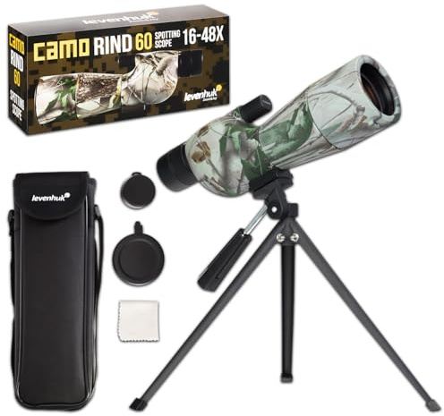 Levenhuk Camo Rind 60 Tubkikare med Stativ, 16–48x Zoom, Kamouflage