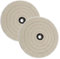 Disco di Lucidatura in Cotonea Forma di Spirale 150 mm con mola a spirale bianca (70 strati) per Smerigliatrice de Gioielli, Vetro, Metallo, Legno (2 pezzi Bianco)