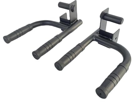 Dickly 2X Fitness-Dip-Bar-Aufsätze für 2 x 2 oder 3 x 3 Power Racks, schmale und breite Dips-Doppelgriffe