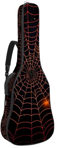 Bassgitarrentasche mit Halloween-Spinnennetz 10, Akustikgitarrentasche 101,6 cm (40 Zoll) E-Gitarrenkoffer, wasserdichte Oxford-E-Gitarre, Gigbag für akustische Konzertgitarre, Ukulele,