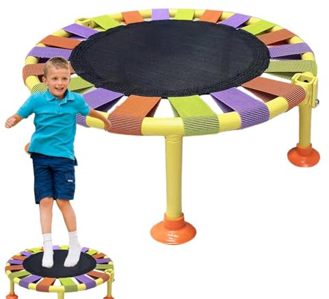 Trampolin Indoor,Faltbares Trampolin | Klappbares Sprungbett | Faltbares Fitness-Trampolin, maximale Belastung 165 Pfund, Mini-Leise-Übungs-Sprungbett für Kinder und Erwachsene, Indoor-Training
