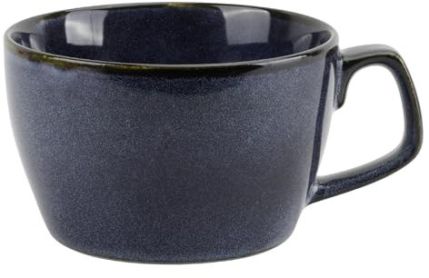 YILANJIN Tazze da caffè, 700 ml, grande capacità, con manico, tazza da zuppa in porcellana per ufficio, tazze da cappuccino con manico, per dessert, farina d'avena, bevande calde e fredde (blu)
