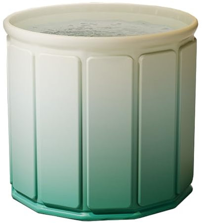 Hopfällbart Badkar, Familj Spa Badkar för Vuxna, Dusch Hem Spa Badkar, Mobilss Stående Badkar, Fristående Blötläggningsfat för Inom och Utomhusbruk(Green)